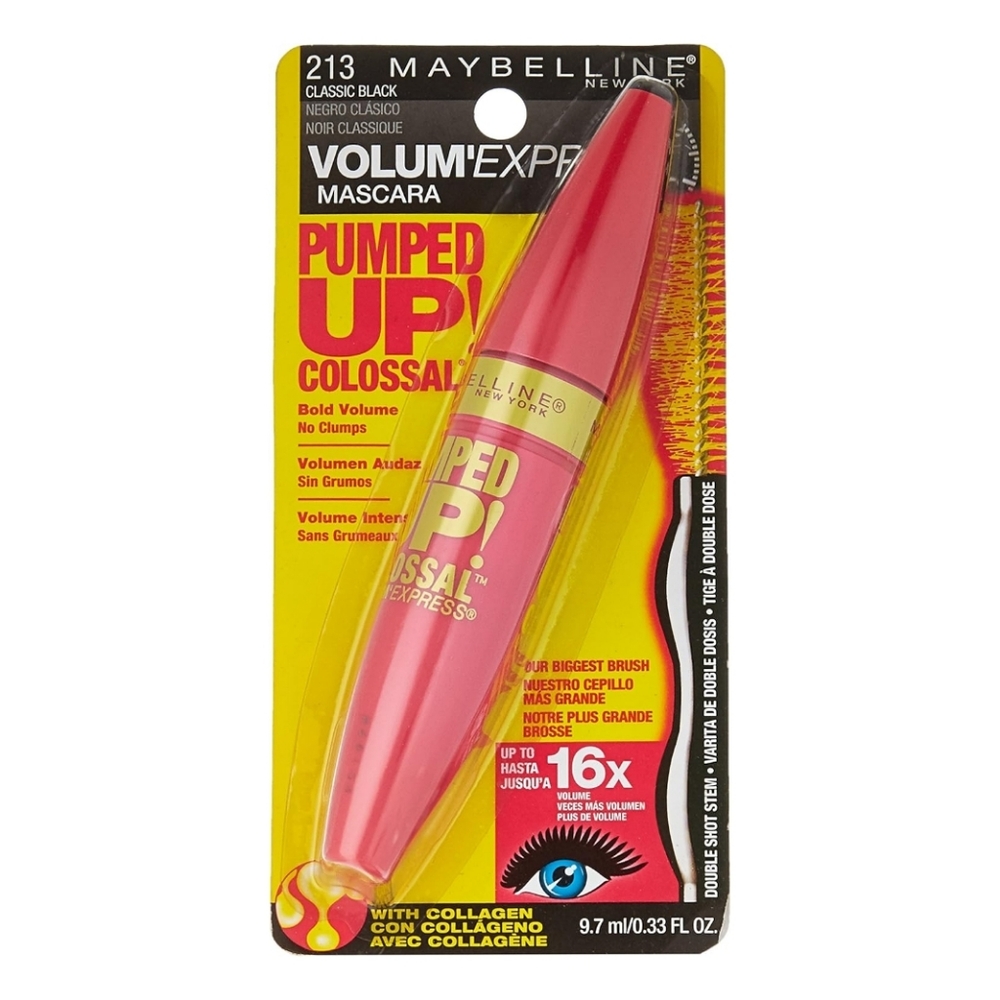 *3/15* NEW Maybelline Volum' Express Pumped Up Colossal Washable Mascara Black